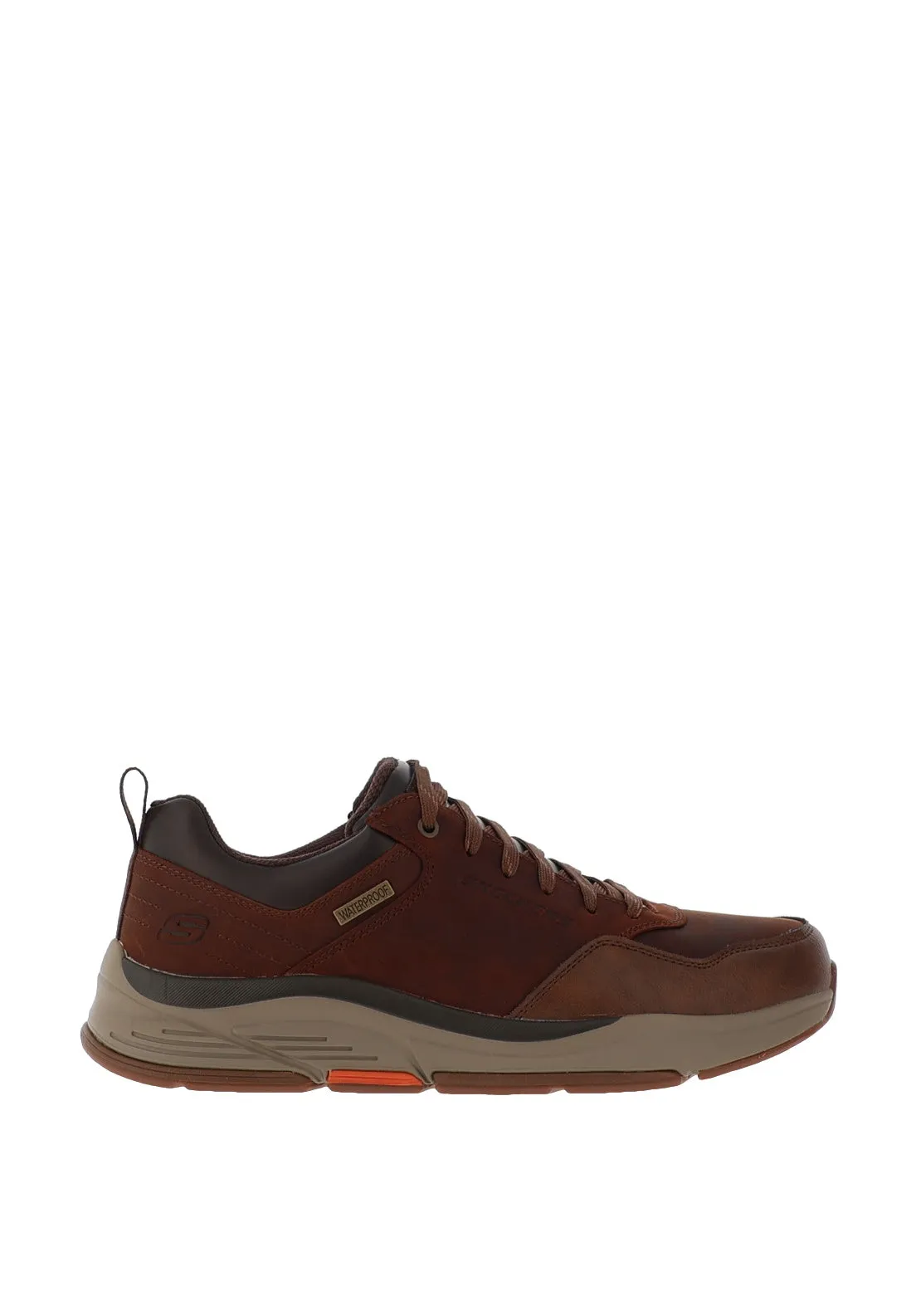 Skechers Men’s Benago Waterproof Memory Foam Trainers, Brown