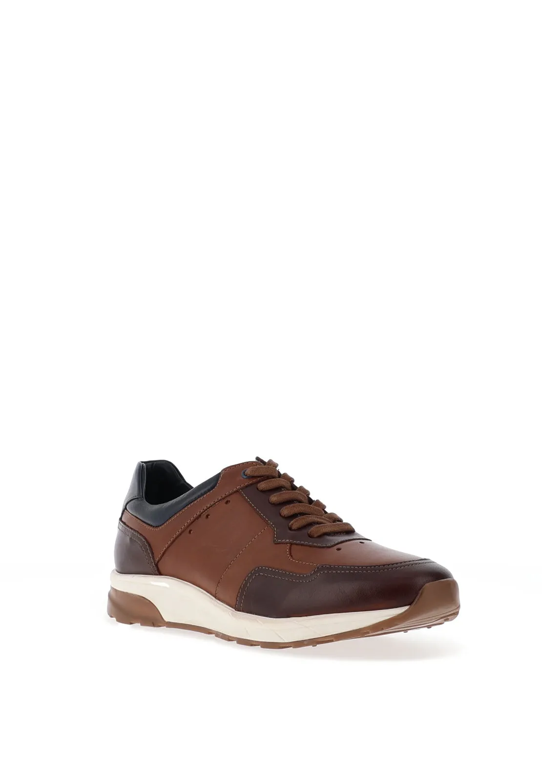 Sloane Max Leather Mix Trainers, Tan & Brown