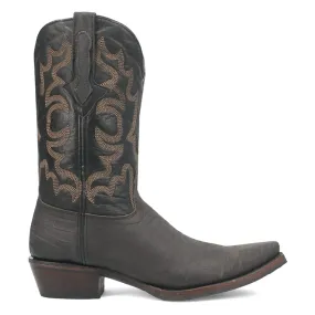 The Duke Embroidered Lizard Print Snip Toe Cowboy Boots