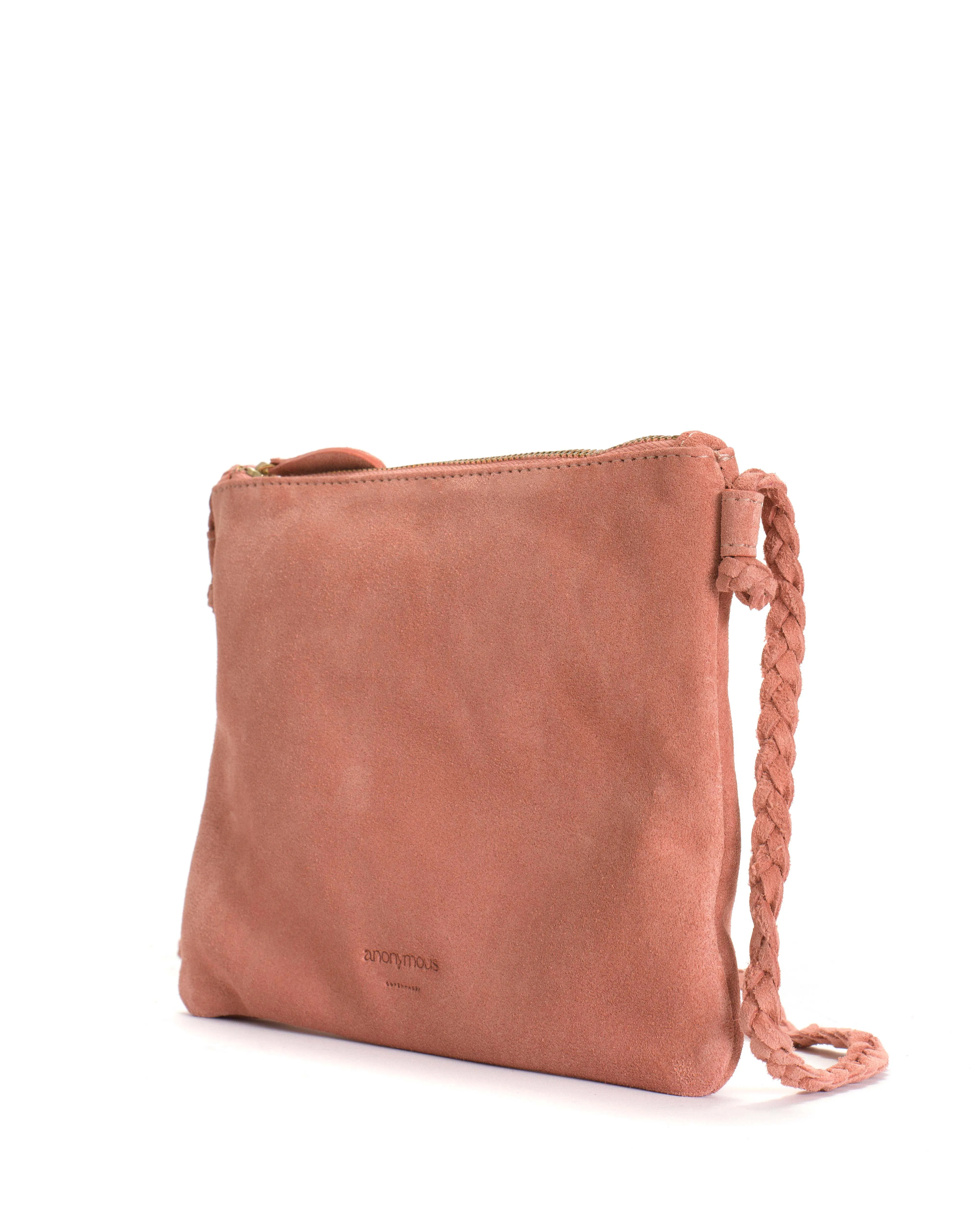 Thinna clutch Calf suede Candy pink