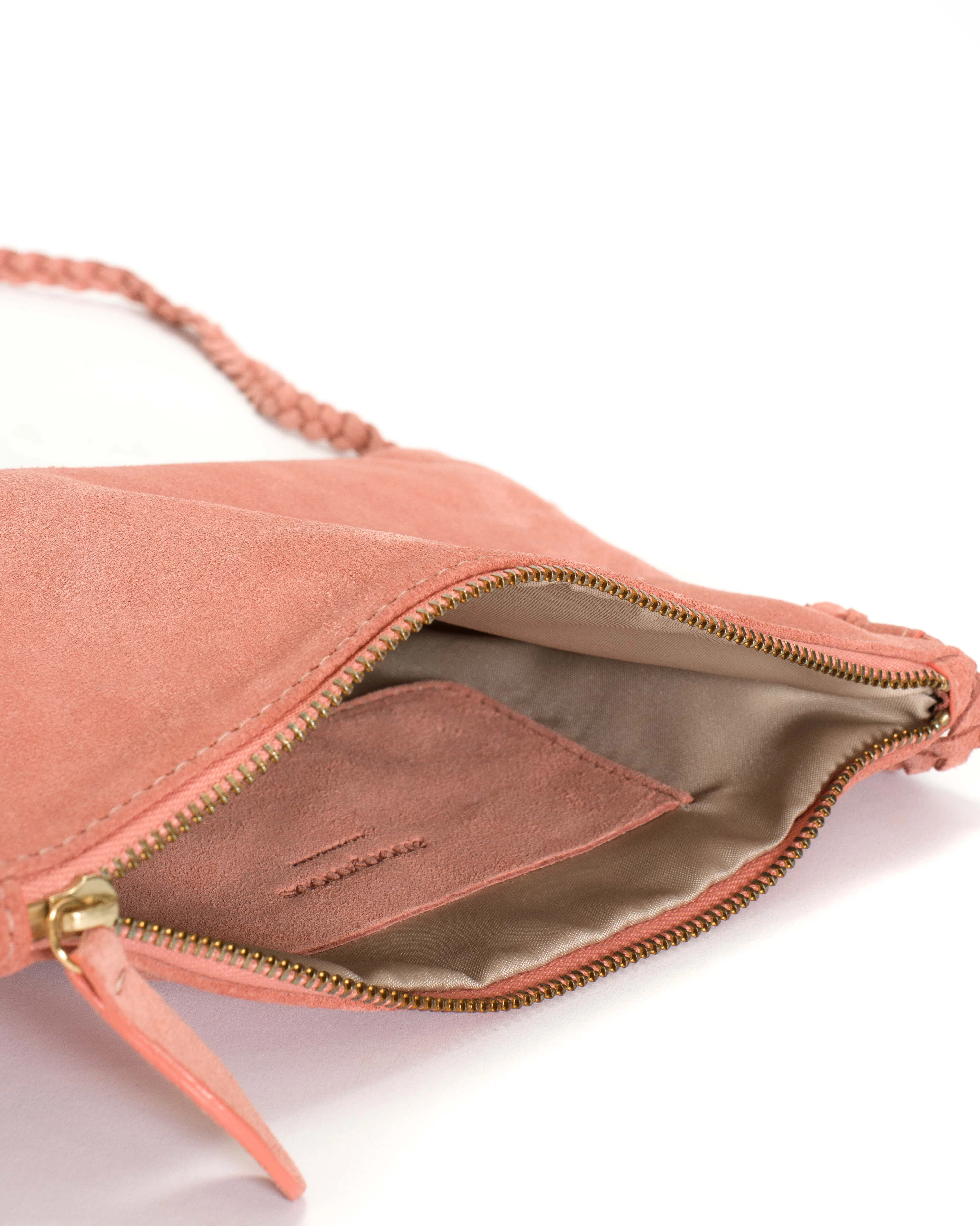 Thinna clutch Calf suede Candy pink