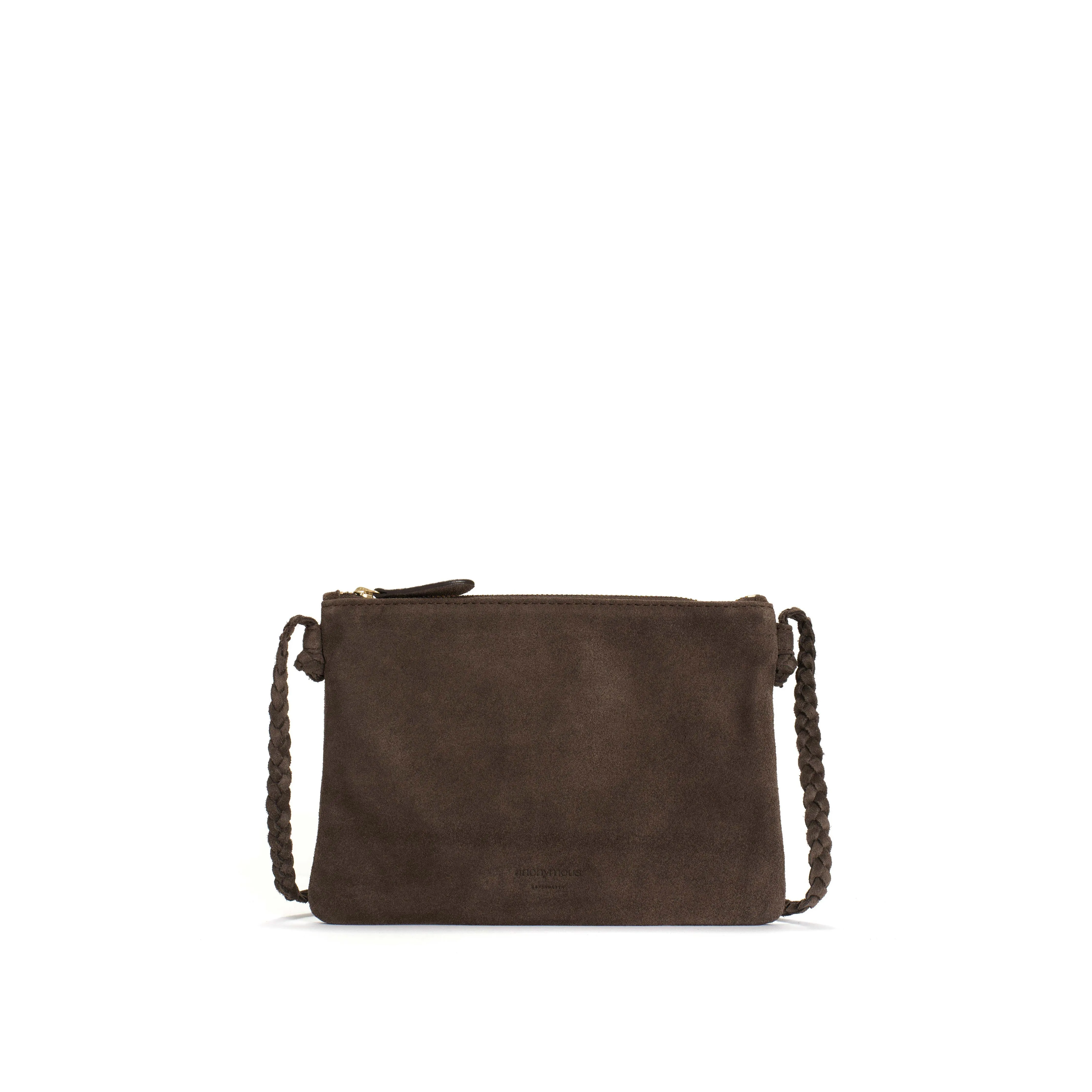 Thinna clutch Calf suede Coffee brown