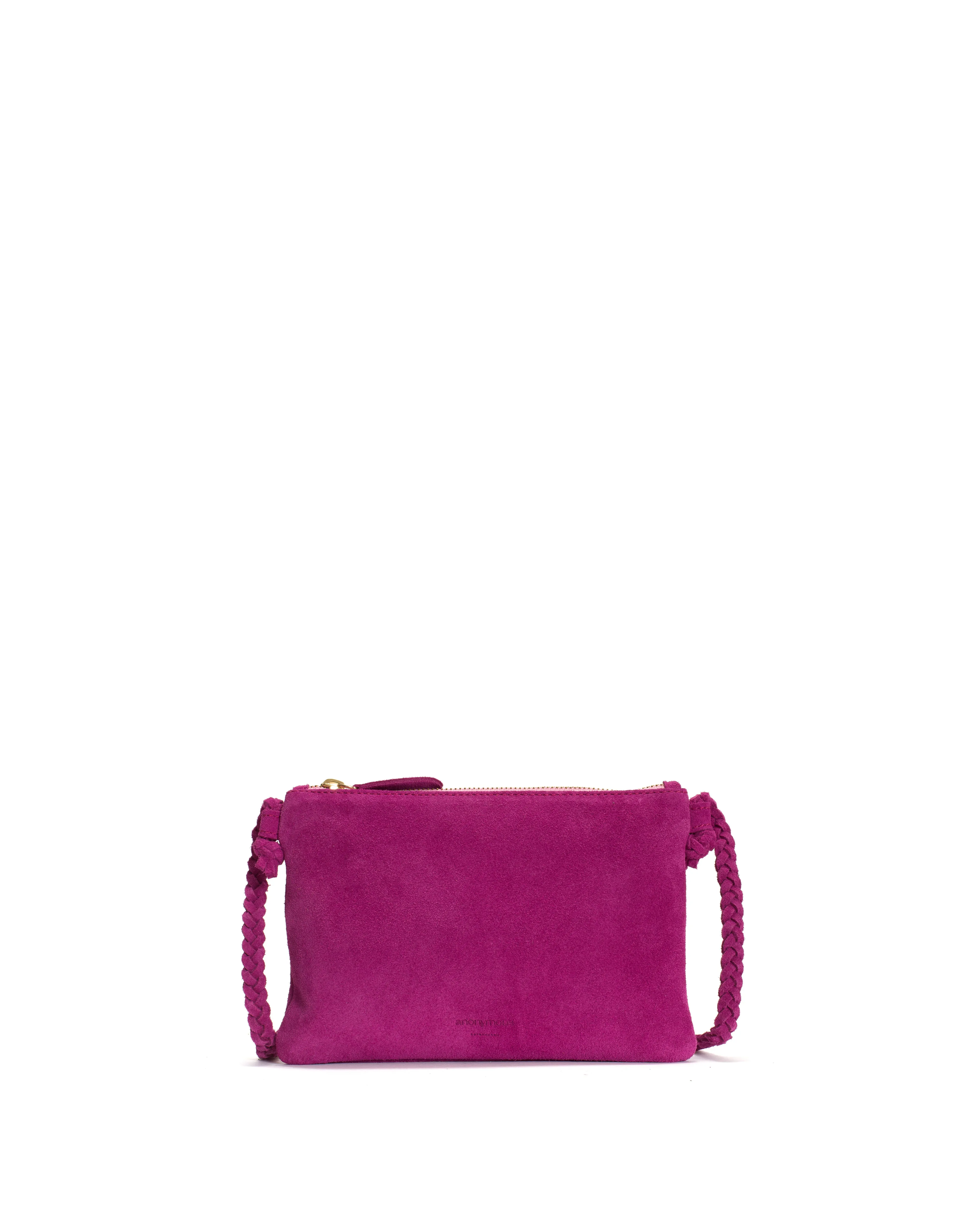 Thinna clutch Calf suede Raspberry