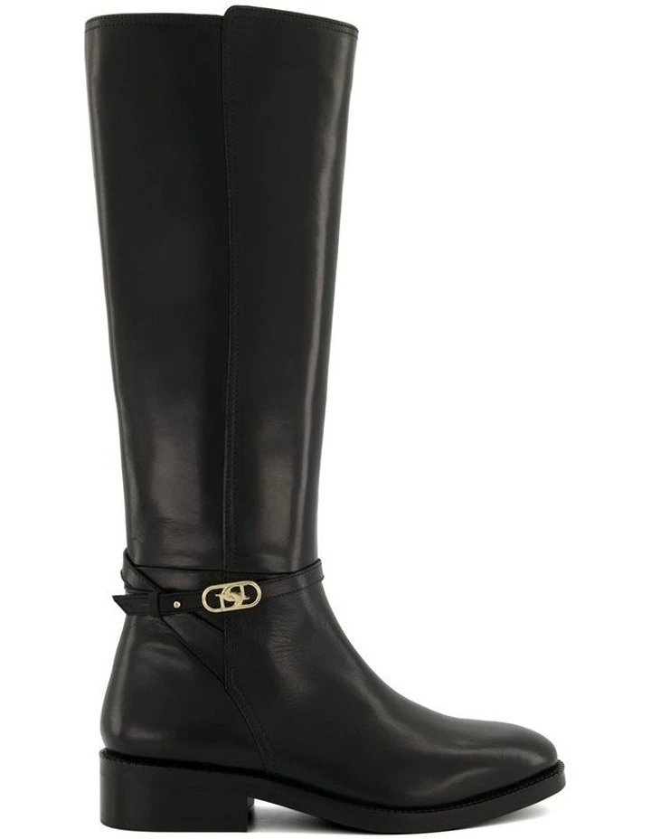 Tia Knee High Boot in Black