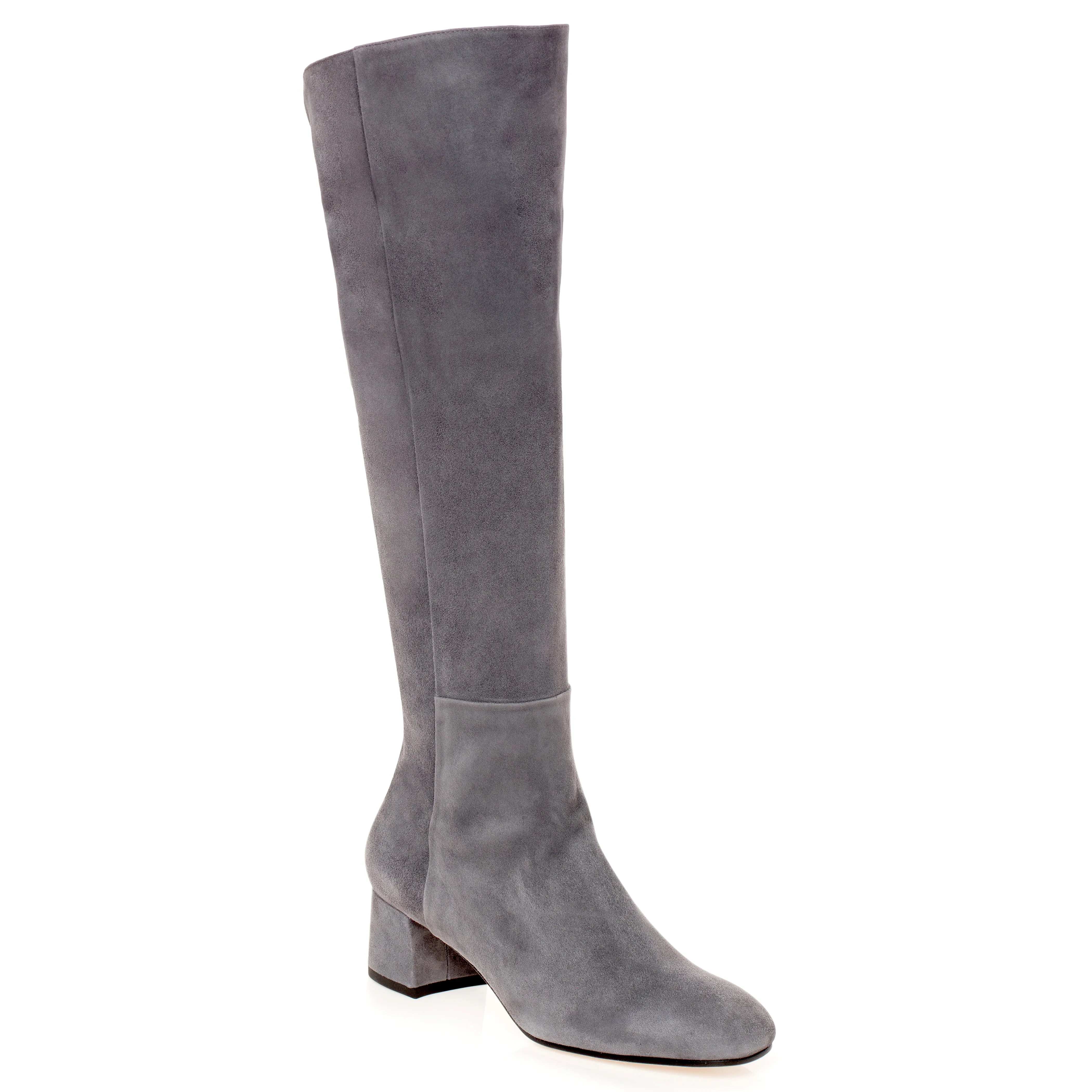 Tiffany Knee High Suede Boot - Grey