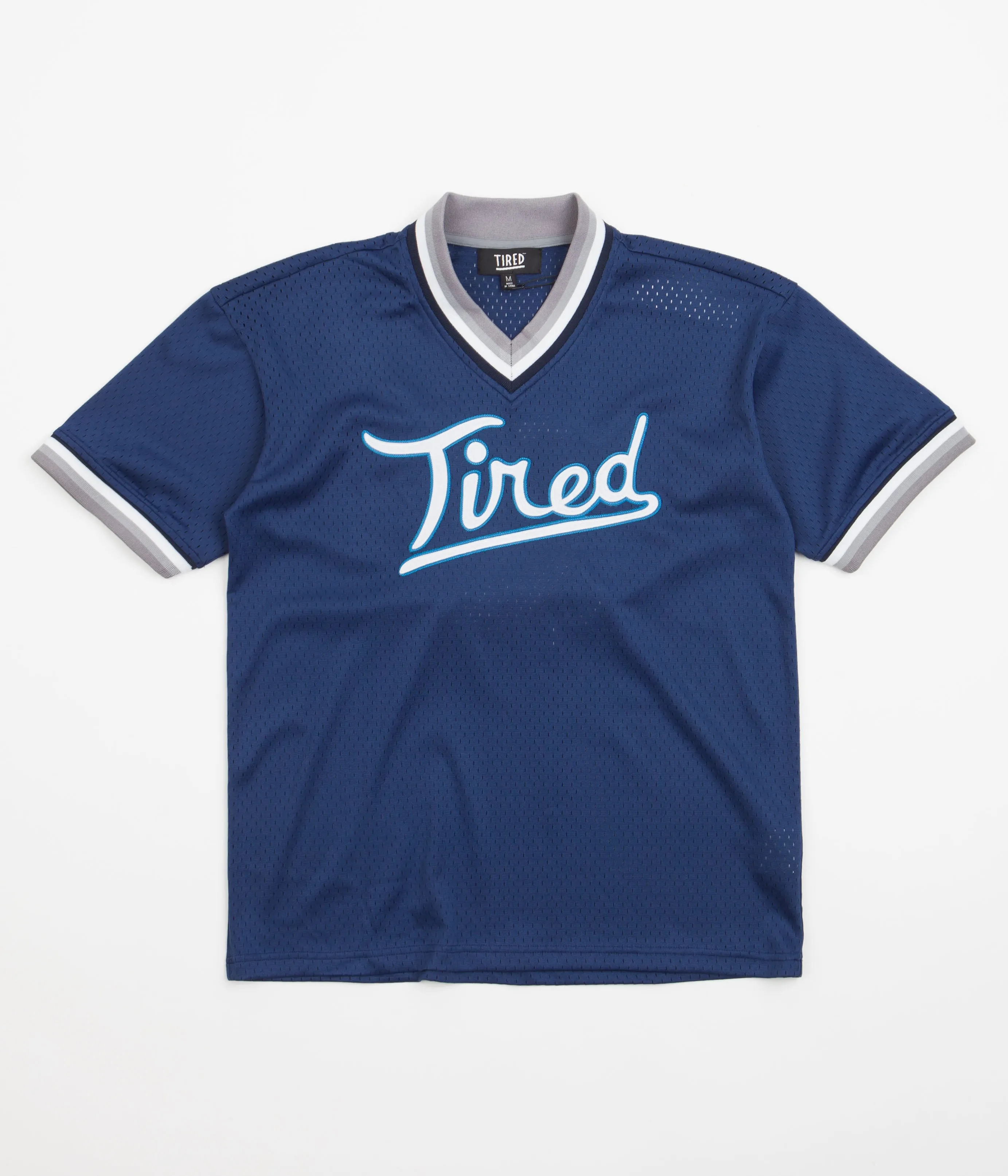 Tired Rounders Mesh Baseball Jersey - Navy