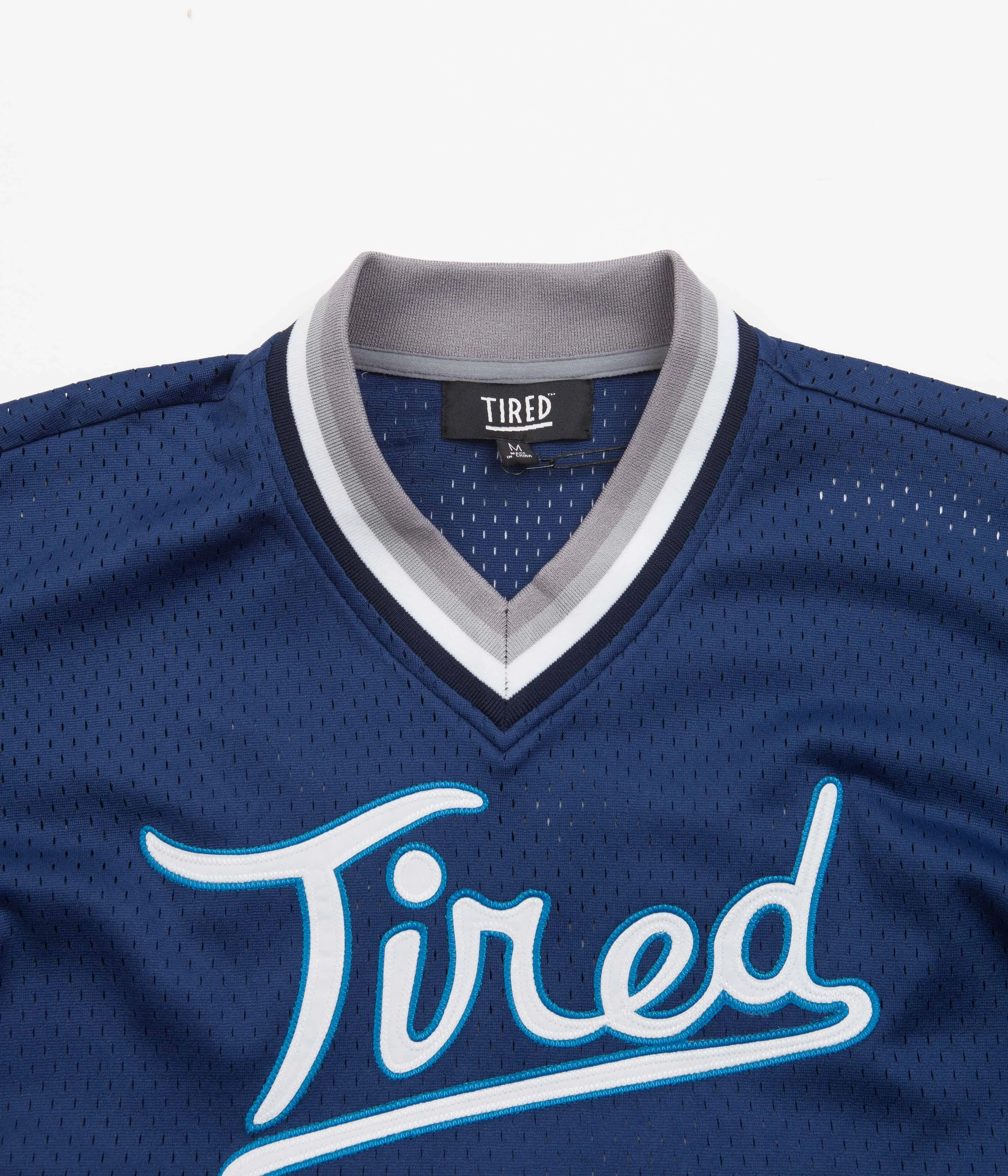 Tired Rounders Mesh Baseball Jersey - Navy