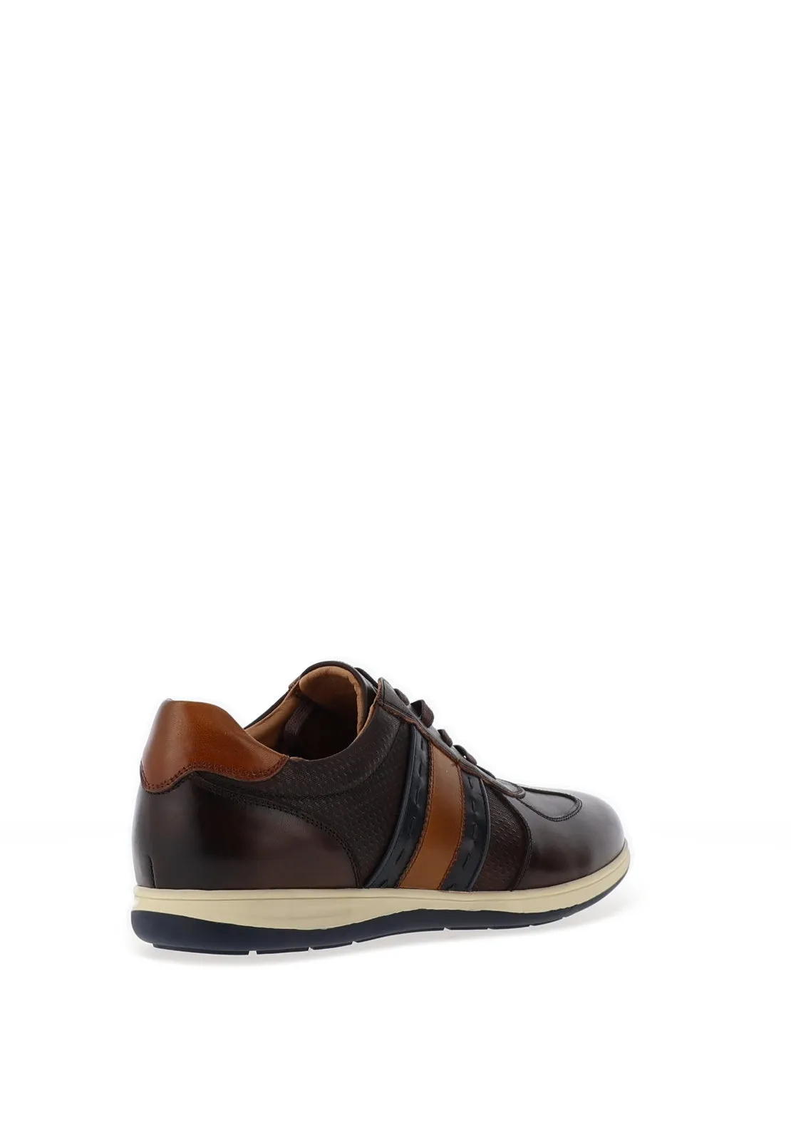 Tommy Bowe Tiray Laced Stripe Detail Trainers, Brown