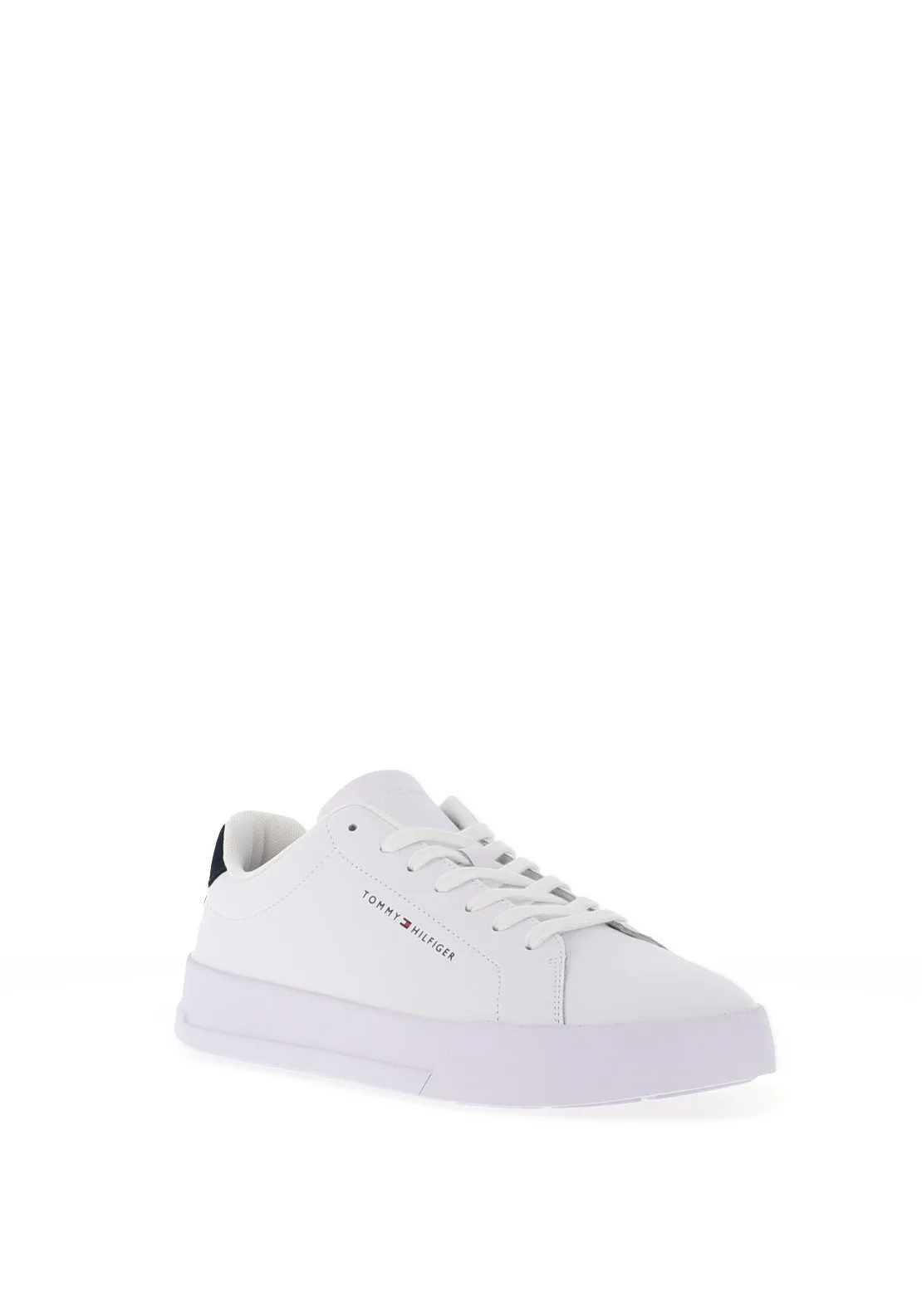 Tommy Hilfiger Court Pebble Grain Leather Trainers, White