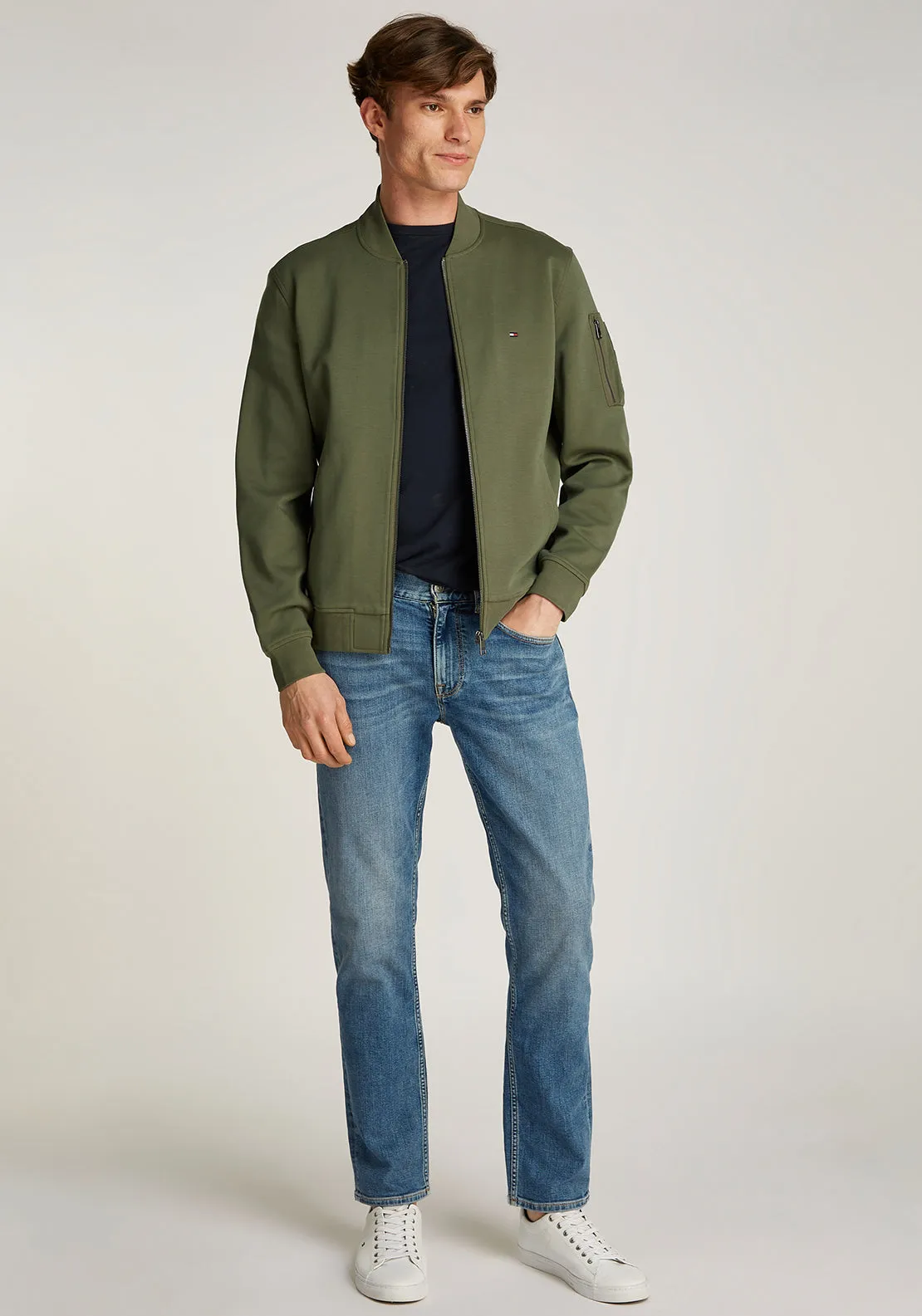 Tommy Hilfiger Essential Baseball Bomber Jacket, Battle Green