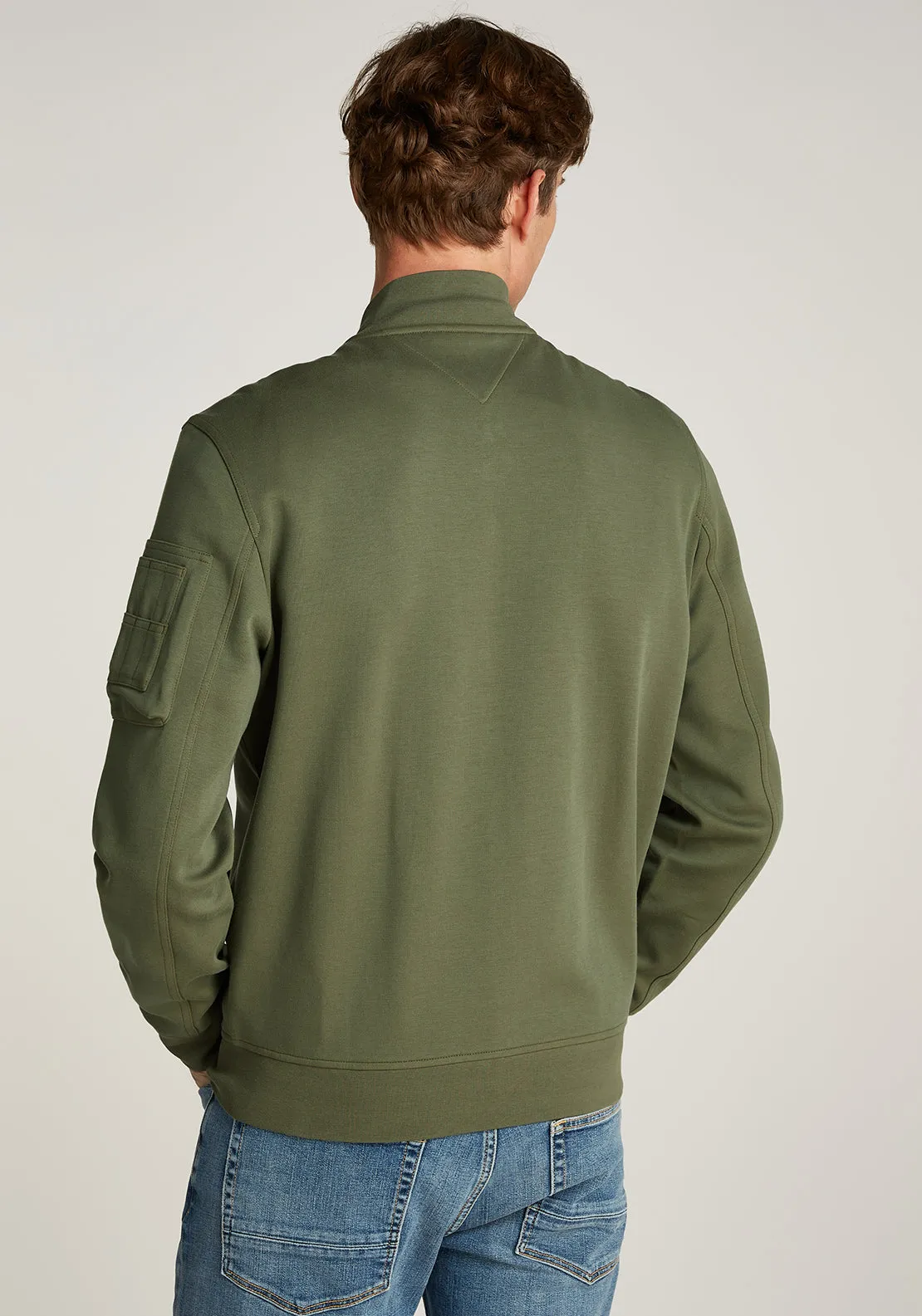 Tommy Hilfiger Essential Baseball Bomber Jacket, Battle Green