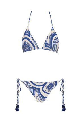 Top De Bikini Bimori Blue Pavoni  & Bottom De Bikini Tina Blue Pavoni