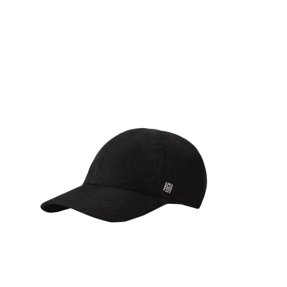 TOTEME COTTON BASEBALL CAP, Black 