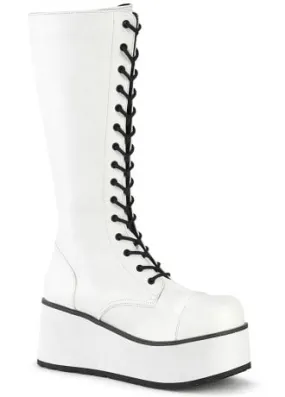 Trashville 502 White Knee High Boot