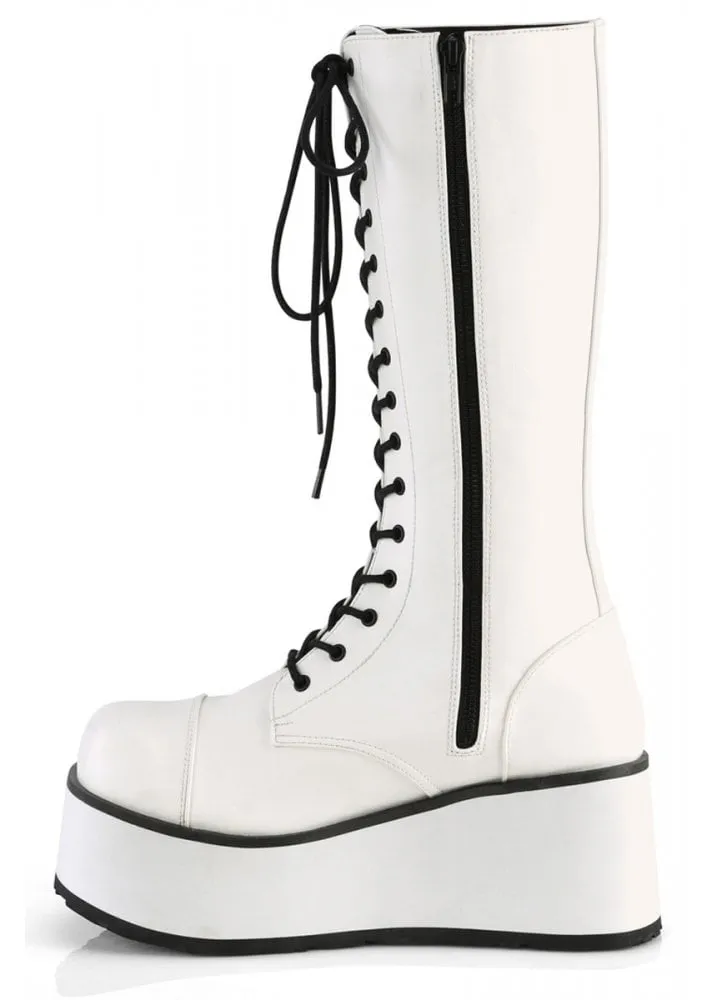 Trashville 502 White Knee High Boot