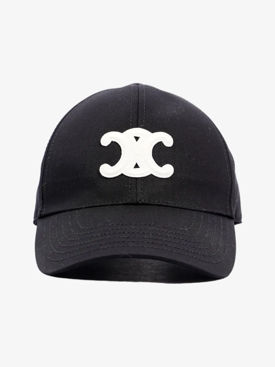 Triomphe Baseball Cap Black Cotton Large