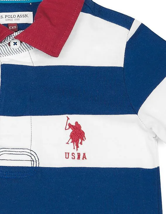 U.S. Polo Assn. Kids Boys Striped Regular Fit Polo Shirt