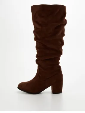 V By Very Wide Fit Knee High Slouch Boot With Wider Fitting Calf