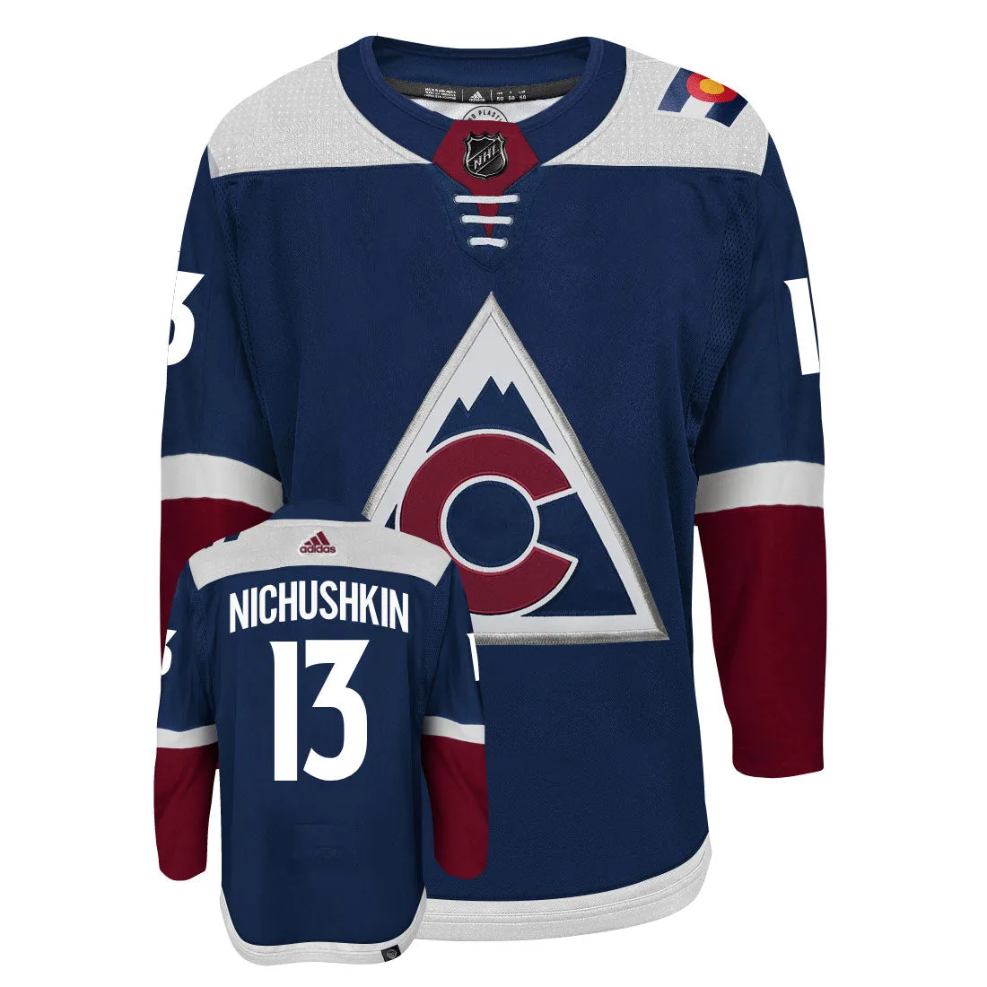 Valeri Nichushkin Colorado Avalanche Adidas Primegreen Authentic NHL Hockey Jersey     