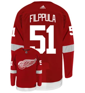 Valterri Filppula Detroit Red Wings Adidas Authentic Home NHL Hockey Jersey     