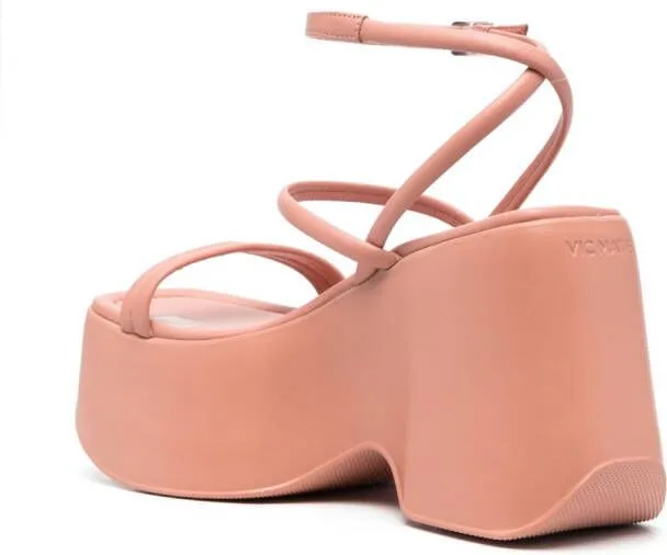 Vic Matie Yoko 110mm wedge sandals Pink