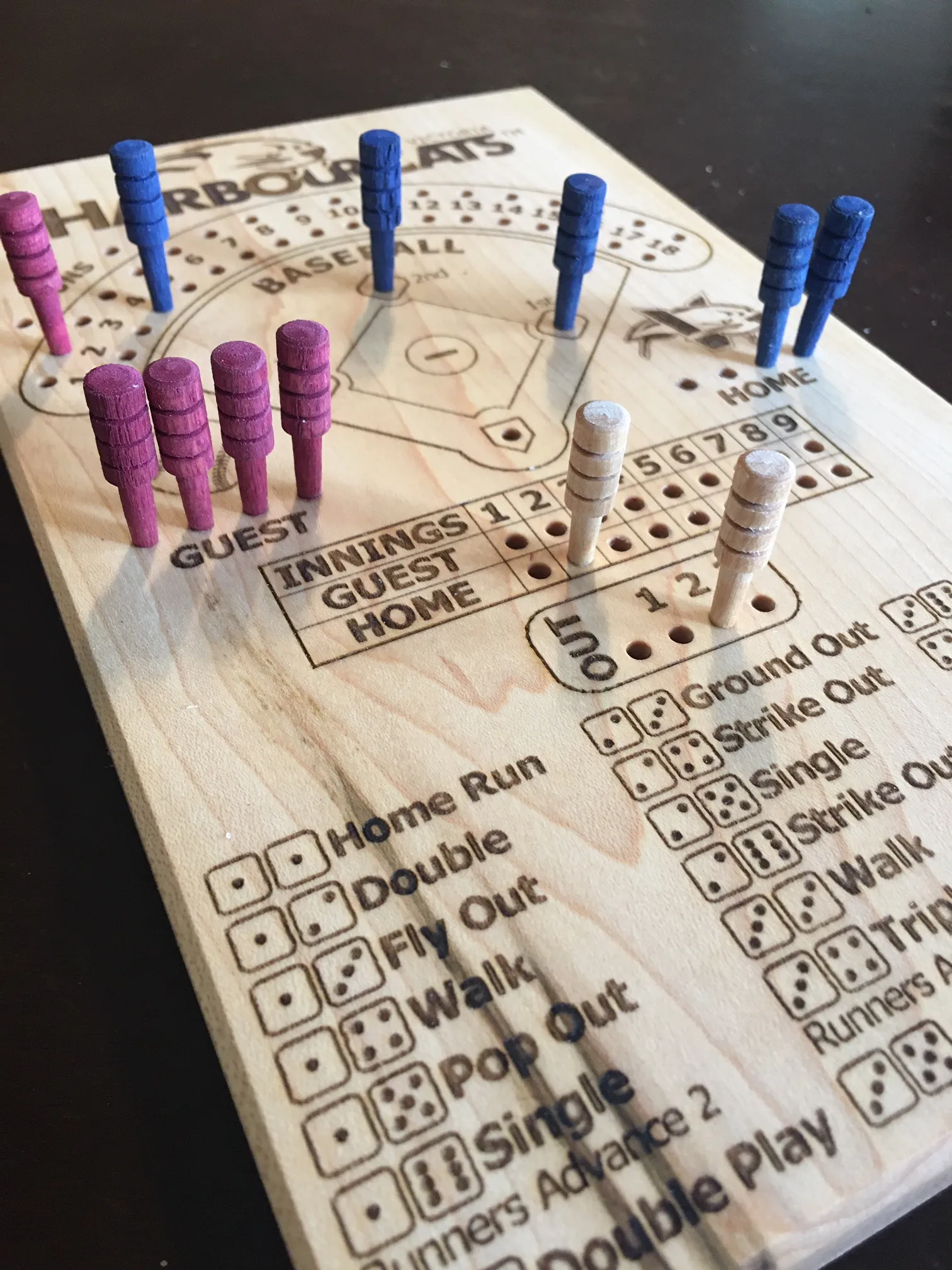 Victoria HarbourCats Branded Peg-Board Baseball Game