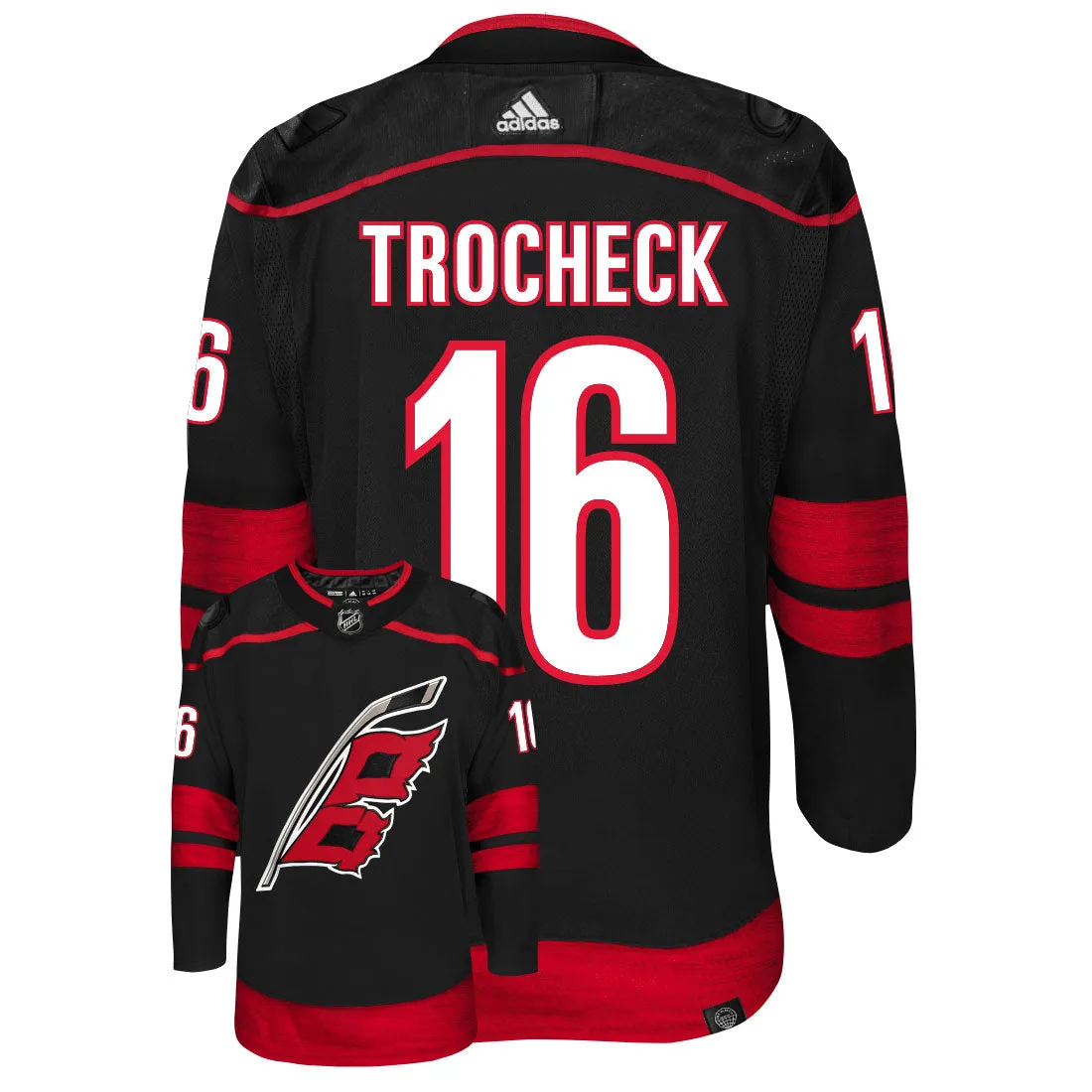 Vincent Trocheck Carolina Hurricanes Adidas Primegreen Authentic NHL Hockey Jersey     