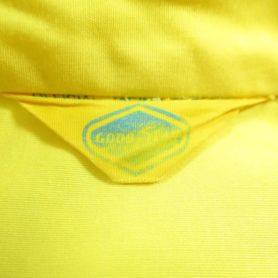 Vintage 70s Goodyear Racing Jacket Mens M Official Yellow Logo Patch Pit