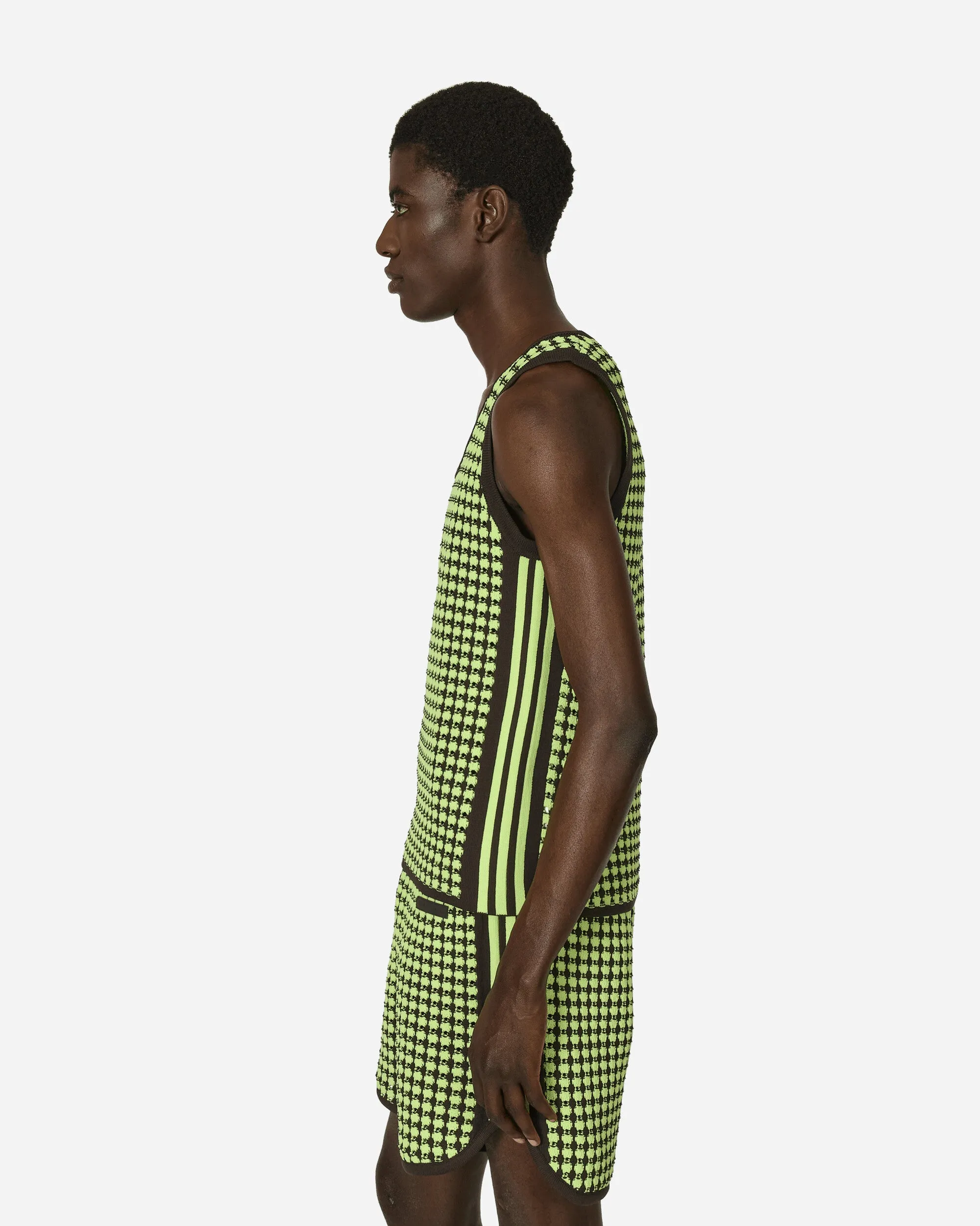 Wales Bonner Crochet Vest Frozen Yellow / Night Brown