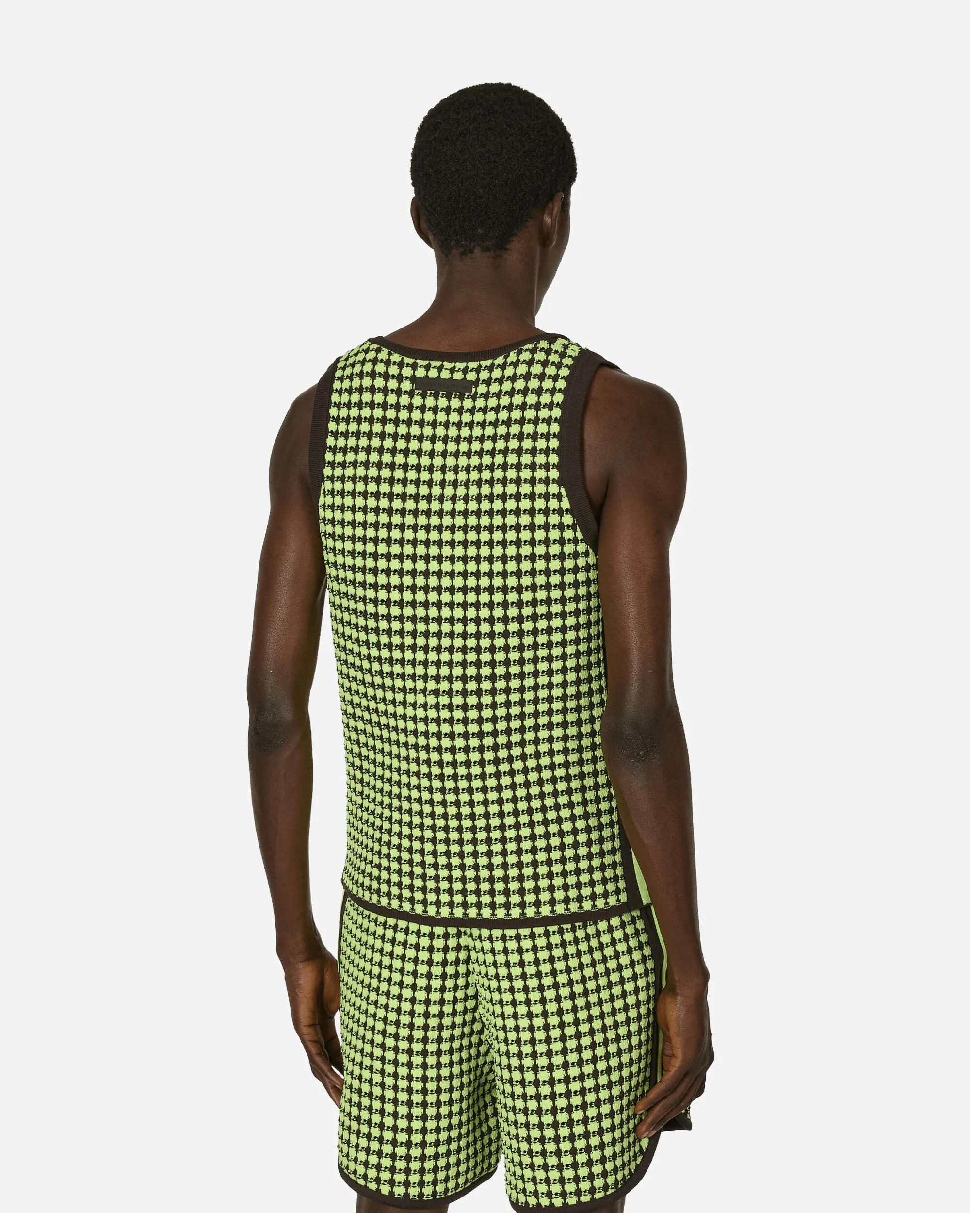 Wales Bonner Crochet Vest Frozen Yellow / Night Brown