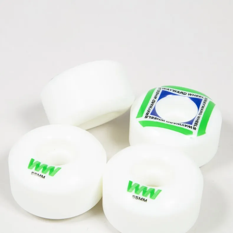 Wayward Wheel Co. Waypoint Skateboard Wheels 55mm (White/Green)