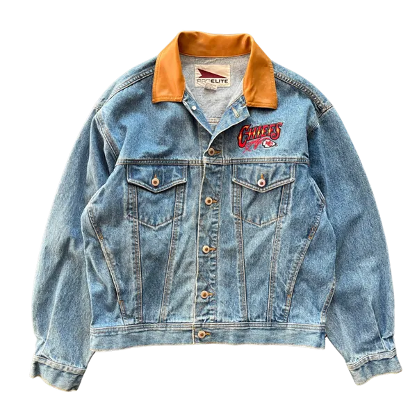 WESTSIDE STOREY VINTAGE | VINTAGE 90S PRO ELITE KC CHIEFS DENIM JACKET