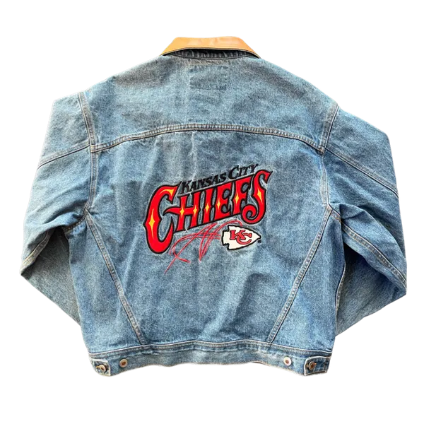 WESTSIDE STOREY VINTAGE | VINTAGE 90S PRO ELITE KC CHIEFS DENIM JACKET