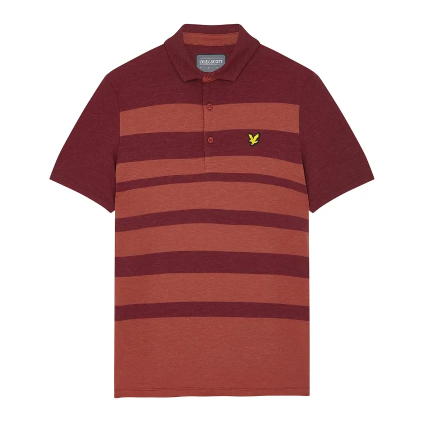 Wide Stripe Polo - Battle Rust