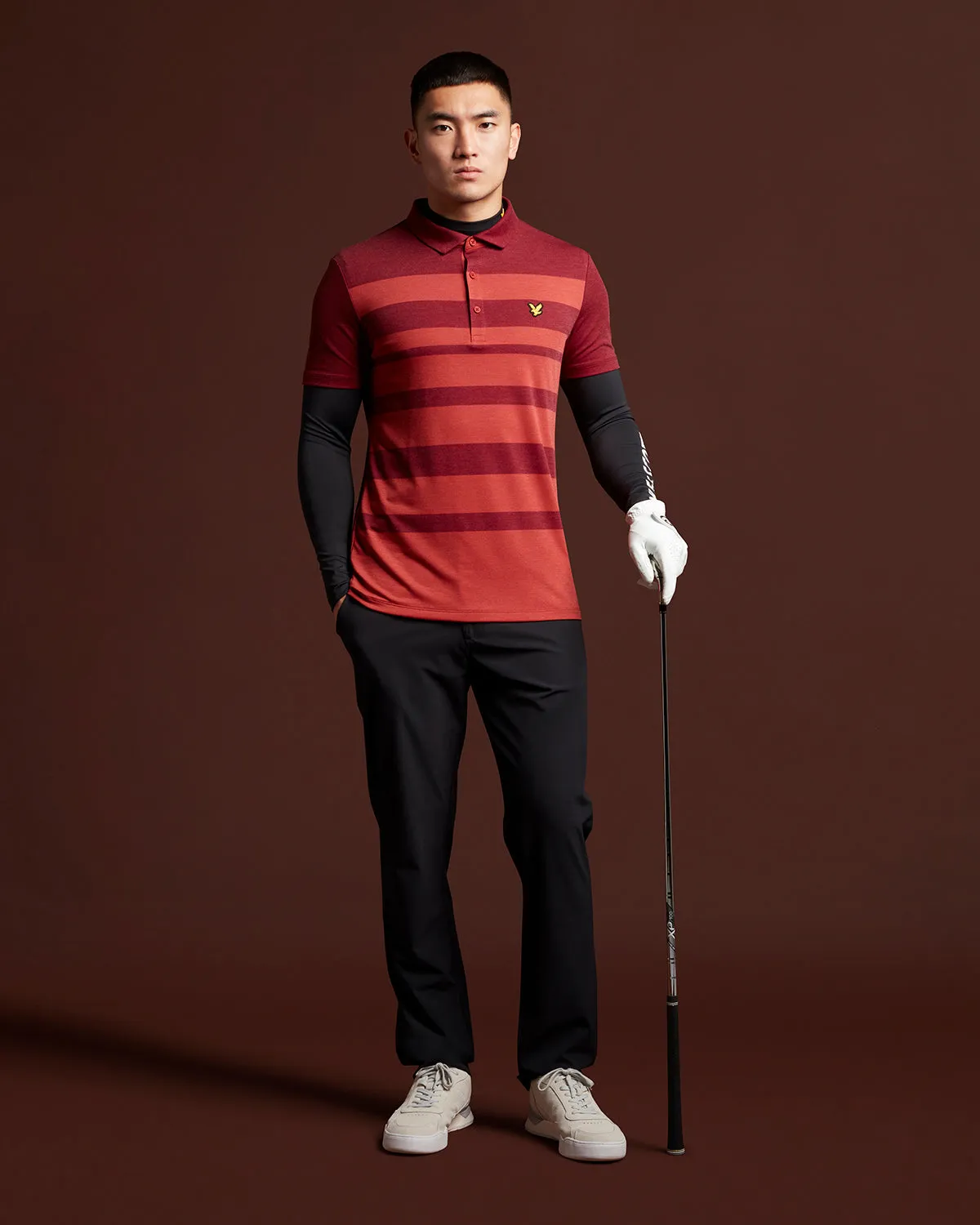 Wide Stripe Polo - Battle Rust