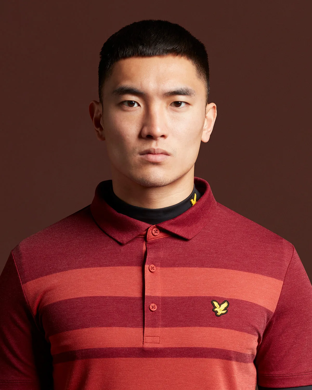 Wide Stripe Polo - Battle Rust