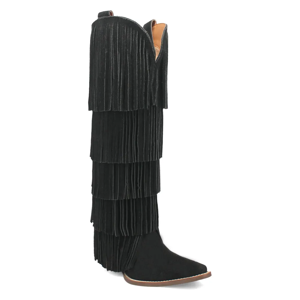 Wild Child Fringe Snip Toe Cowboy Boots