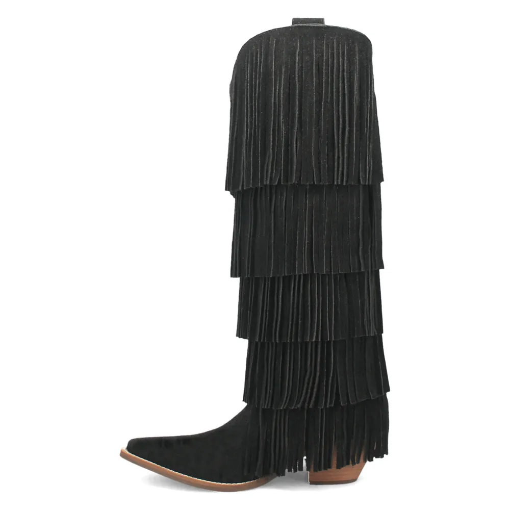 Wild Child Fringe Snip Toe Cowboy Boots