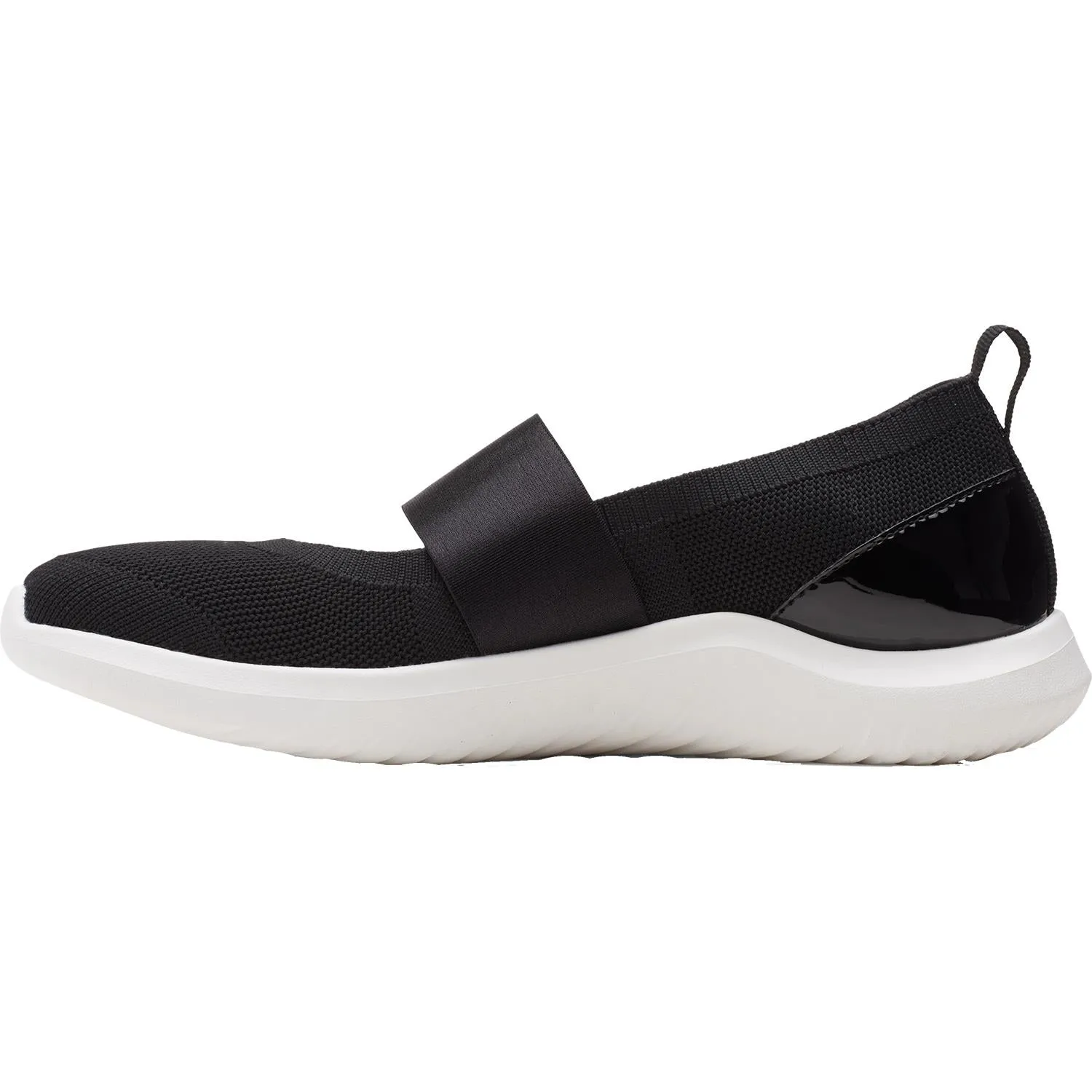 Women's Clarks Cloudsteppers Nova Sol Black Knit Fabric