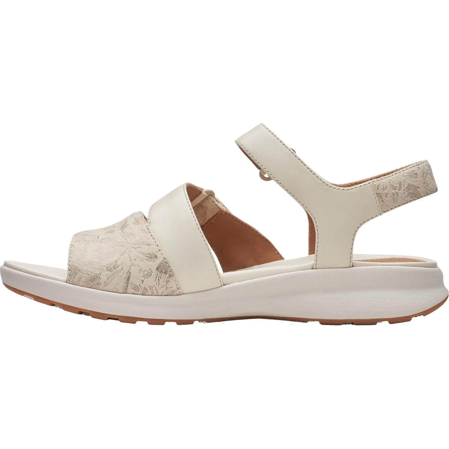 Women's Clarks Un Adorn Ease Off White Combi Leather