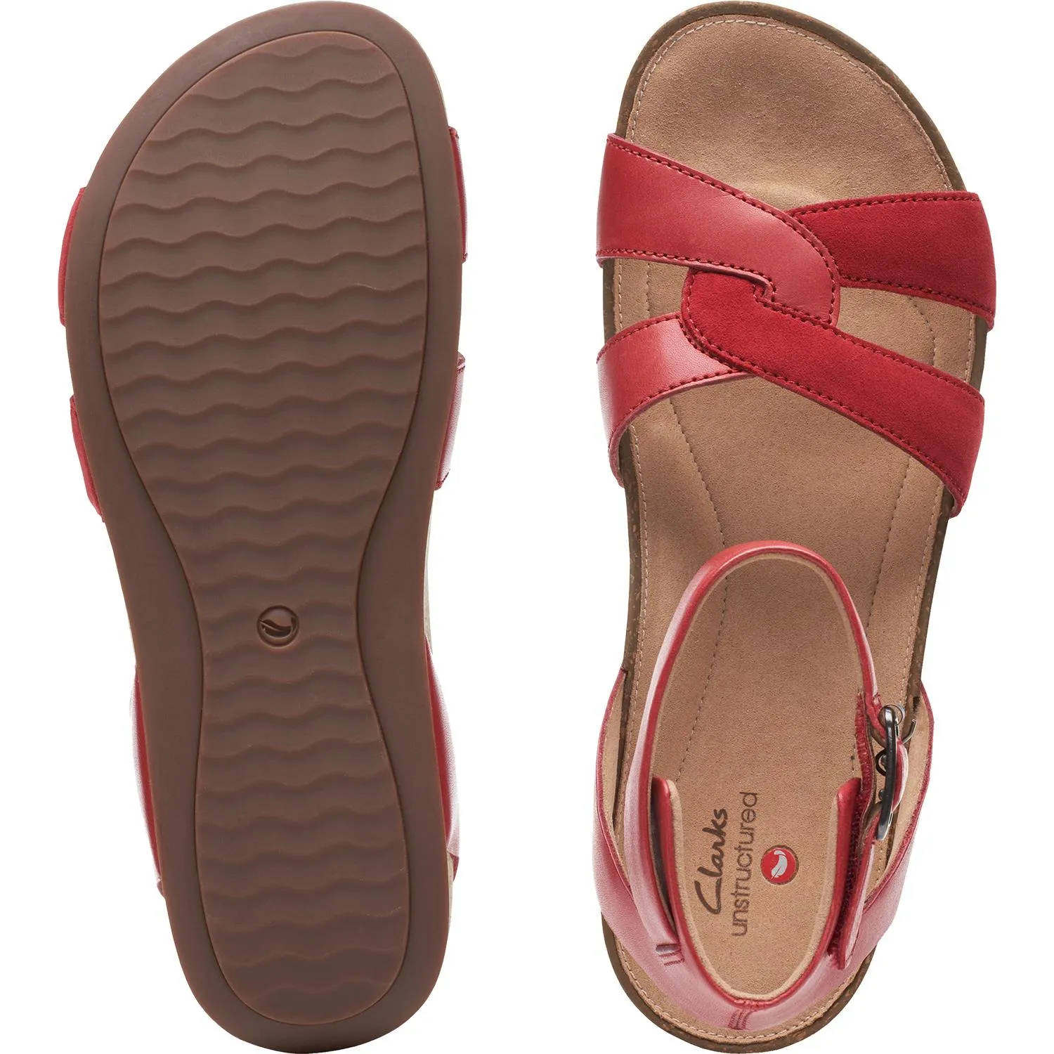 Women's Clarks Un Perri Loop Red Leather