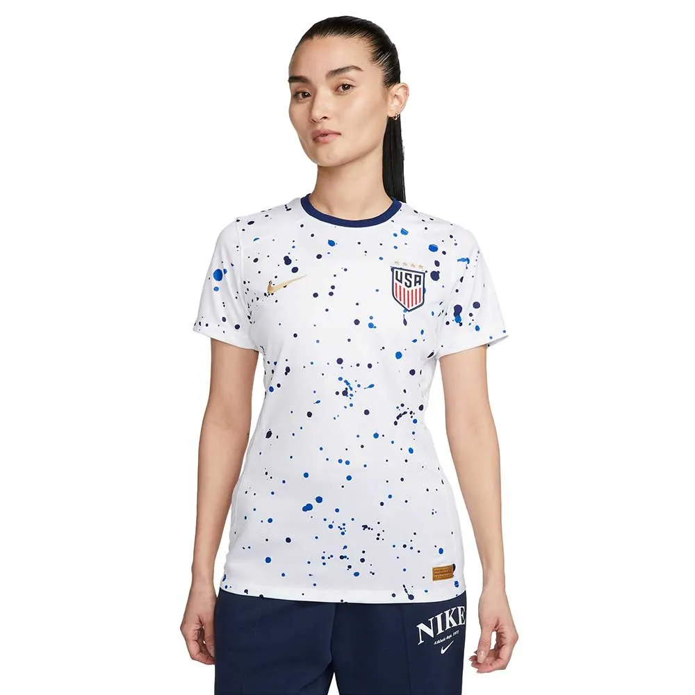 Women's USWNT (4-Star) 2023 Stadium Home Nike Dri-FIT Soccer Jersey - White/Loyal Blue/Metallic Gold