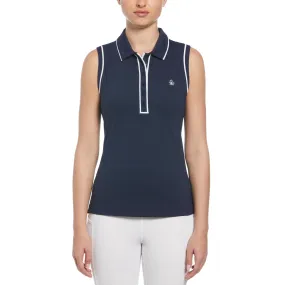 Women's Veronica Sleeveless Golf Polo Shirt In Black Iris