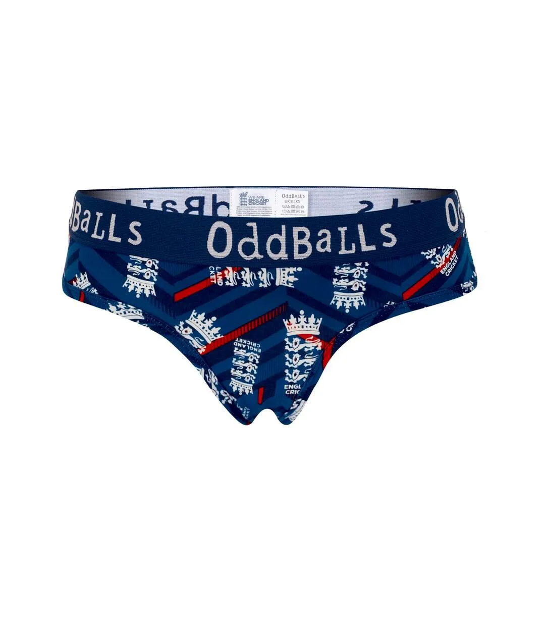 Womens/ladies odi inspired england cricket briefs blue/white OddBalls