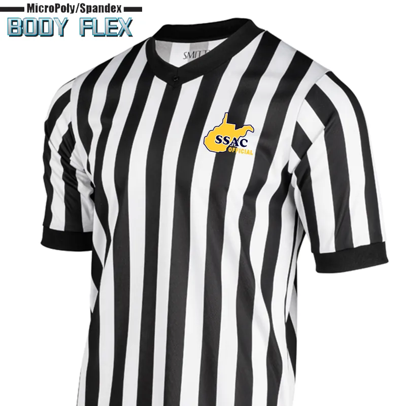 WVSSAC Logo Body Flex Material Basketball Referee V-Neck